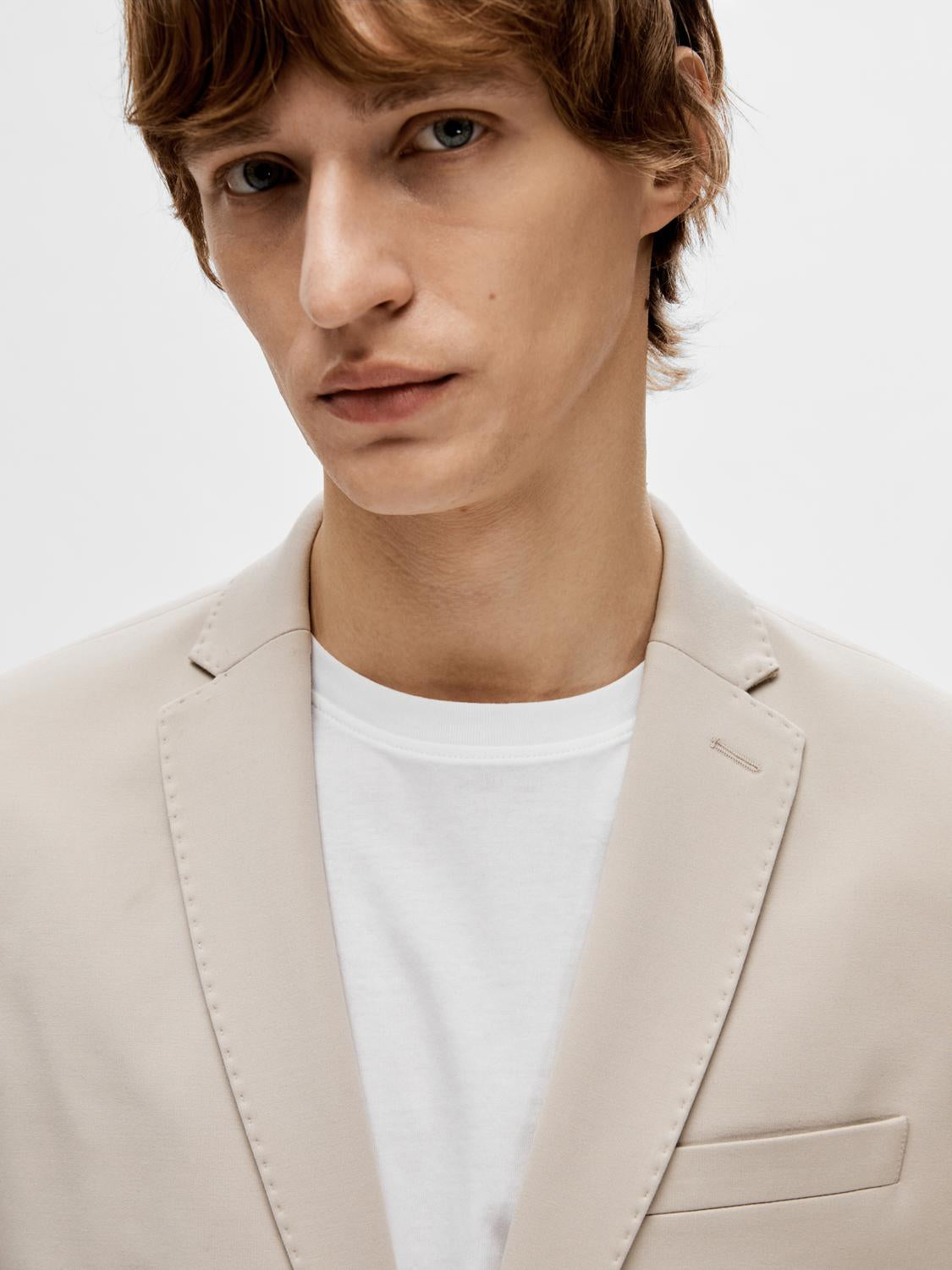 Delon Jersey Dressjakke Blazer - Oatmeal